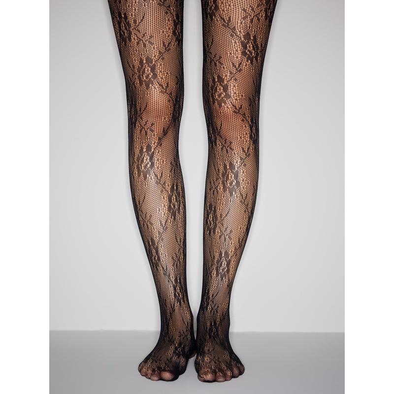 Cider [2 colors, One Size] Floral Lace Tights